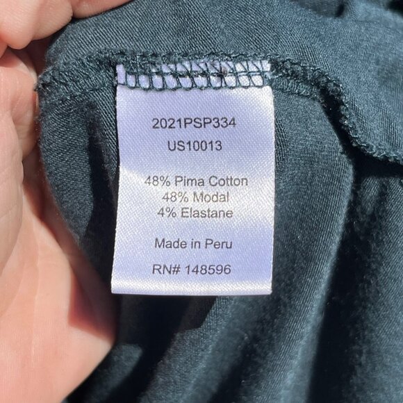 Universal Standard Tee Rex Peruvian Pima Cotton T Shirt in Deep Sea Green Size X - Picture 7 of 10